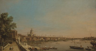 Il Tamigi dalla terrazza di Somerset House, verso St. Paul da Giovanni Antonio Canal